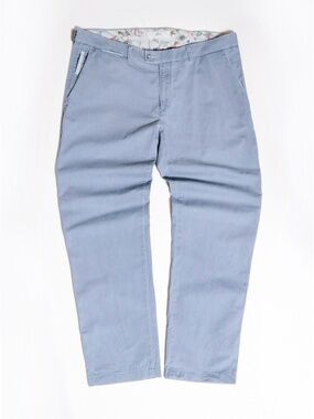 AS IS - BRAX Feel Good Men's Light Blue Chino Pants 34x28 Casual Trousers